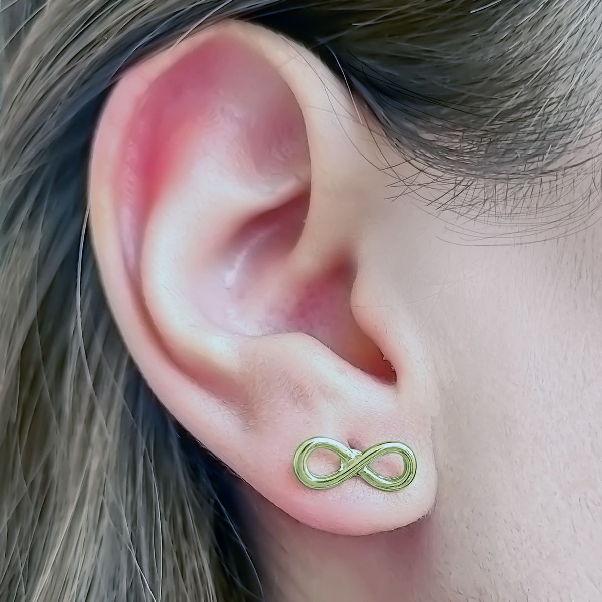 COGGIOLA - Aros Infinito Enchapado Oro 18K