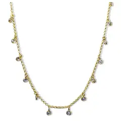 ANDREA COGGIOLA JOYAS - Collar choker circones cadena enchapada oro 18k