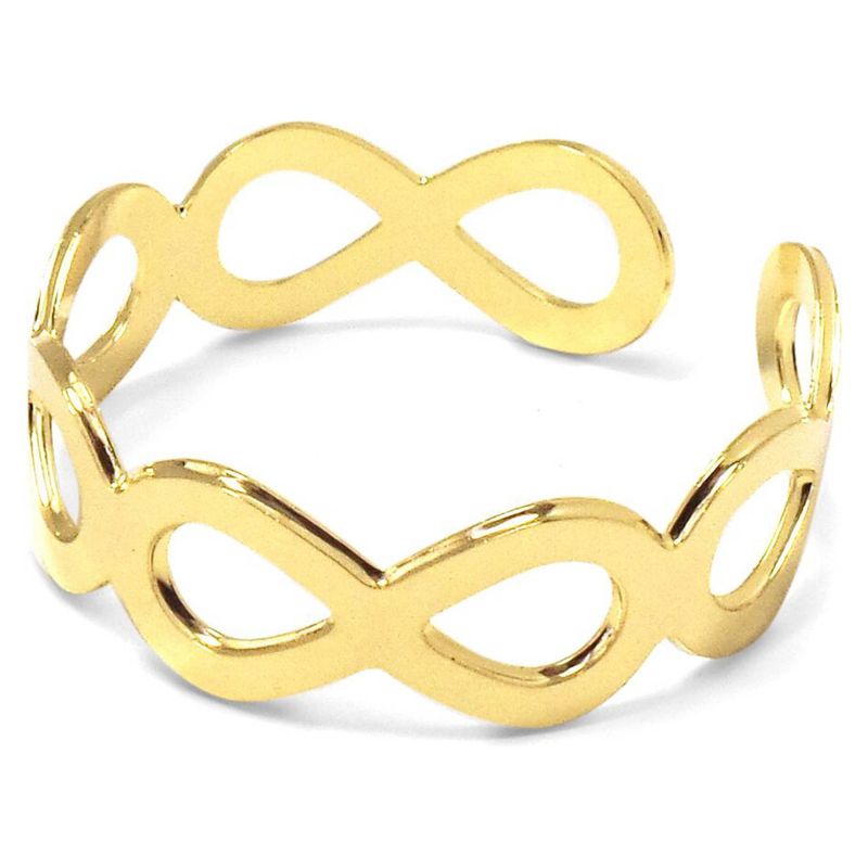 ANDREA COGGIOLA JOYAS - Anillo Infinitos Calado Enchapado Oro 18K Ajustable