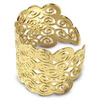 Anillo Calado Enchapado Oro 18K Ajustable