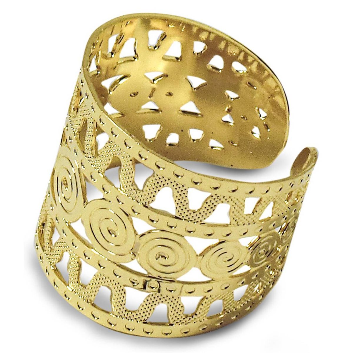 COGGIOLA - Anillo Calado Enchapado Oro 18K Ajustable