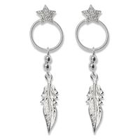 Aros Tope Estrella Círculo Bolitas Pluma Plata Fina 925