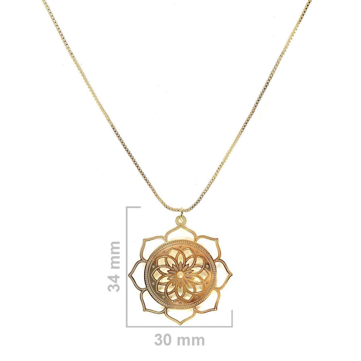 COGGIOLA - Collar Flor De Loto Enchapado Oro 18K 44cm
