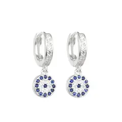 ANDREA COGGIOLA JOYAS - Aros Argolla Ojo Turco Circones Plata 925