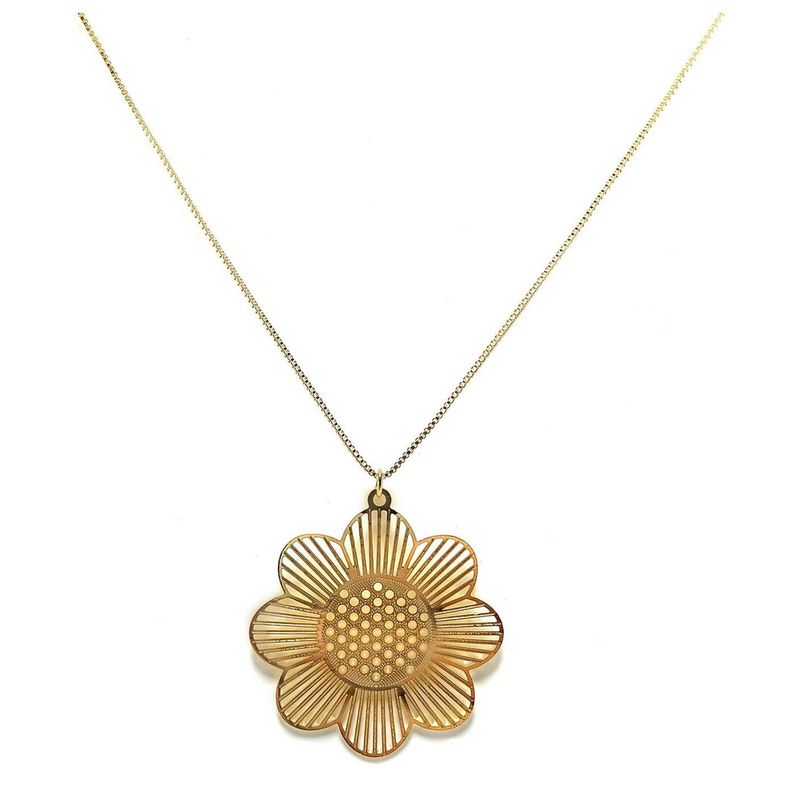 ANDREA COGGIOLA JOYAS - Collar Flor Enchapado Oro 18K