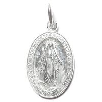 Colgante Medalla Virgen Rayos 12x16mm Plata 925
