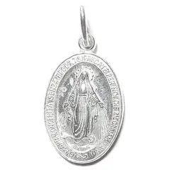 ANDREA COGGIOLA JOYAS - Colgante Medalla Virgen Rayos 12x16mm Plata 925