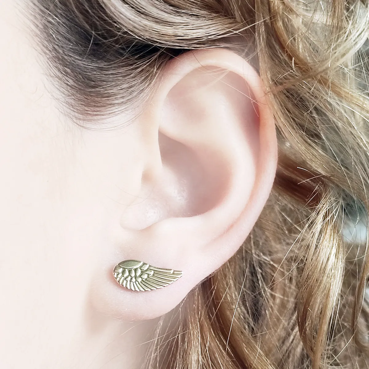COGGIOLA - Aros Alas Lámina Enchapado Oro 18K
