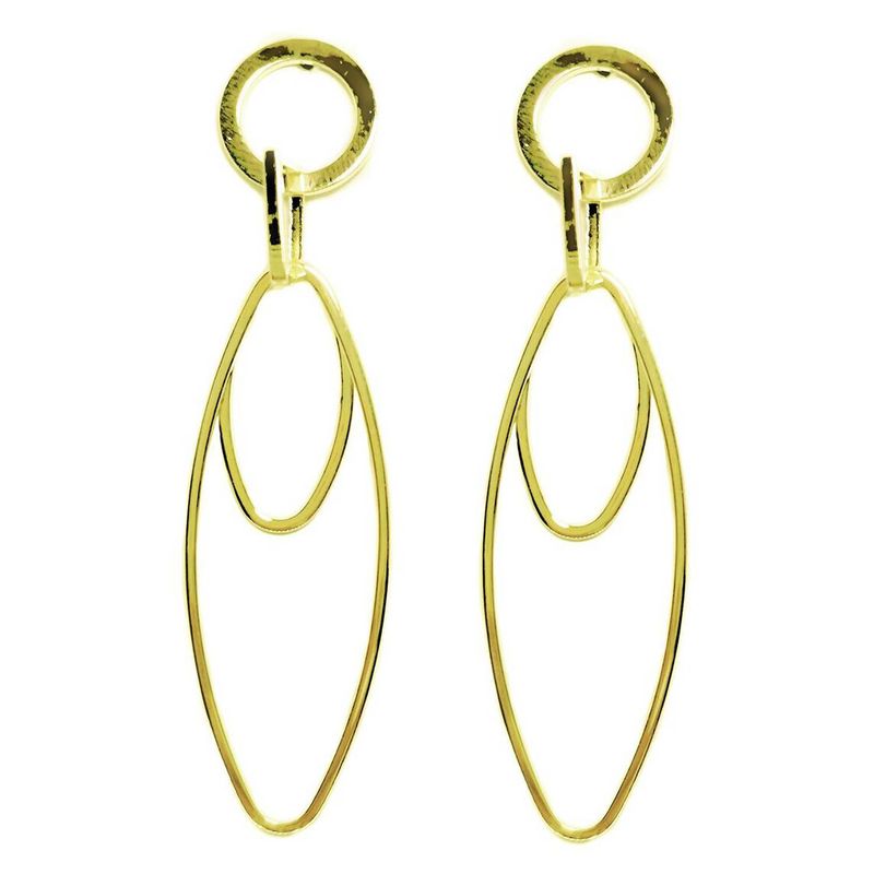 ANDREA COGGIOLA JOYAS - Aros Zoe Enchapado Oro 18K