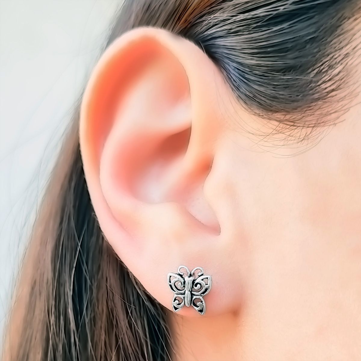 COGGIOLA - Aros Mariposa Calada Plata Fina 925