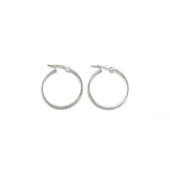 ANDREA COGGIOLA JOYAS - Aros Argolla Broche Plata Fina 925