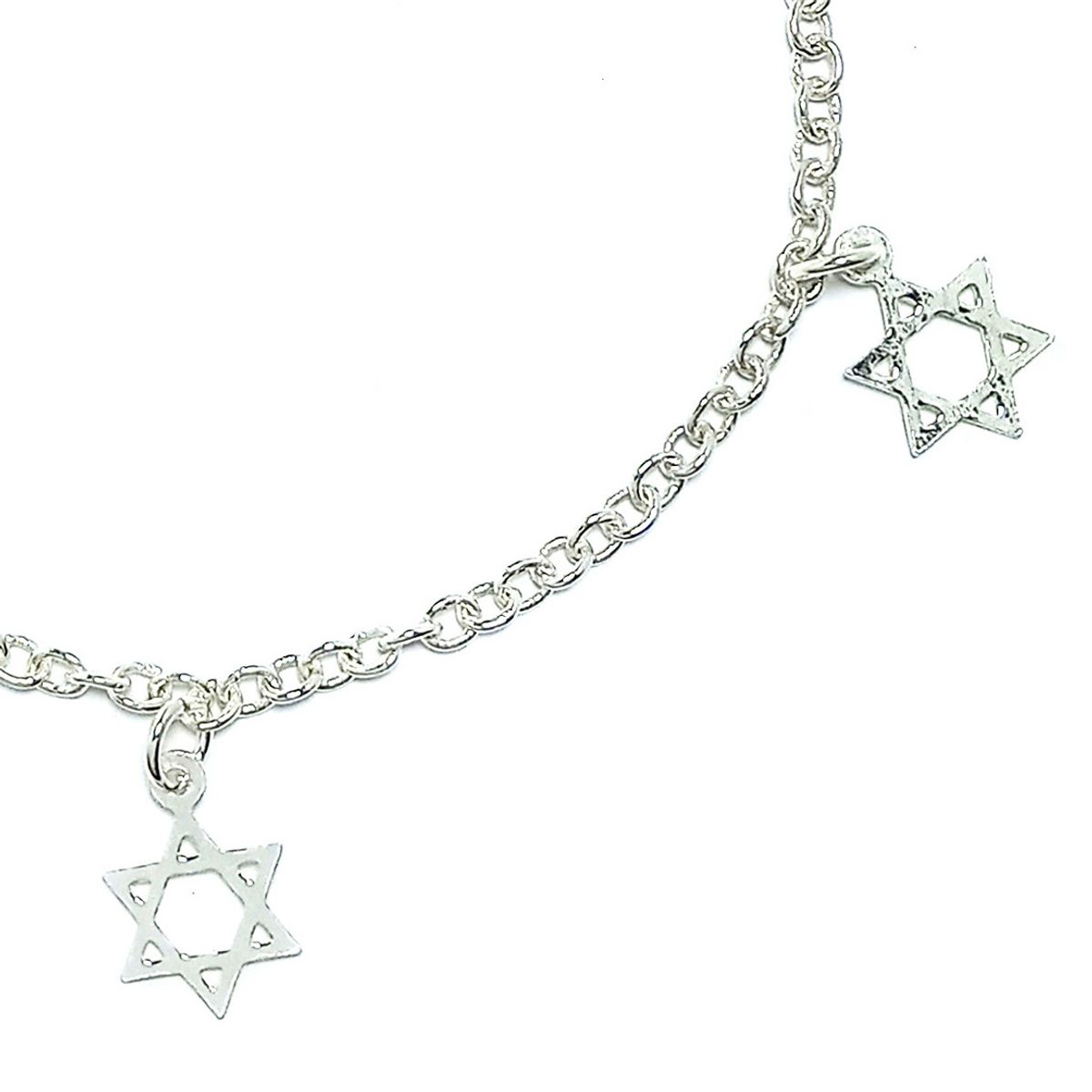 COGGIOLA - Pulsera Estrella De David Plata Fina Ley 925