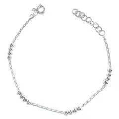 COGGIOLA - Pulsera Bolitas Cadena Eslabón Plata Fina 925