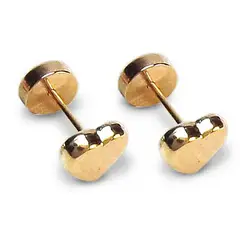 ANDREA COGGIOLA JOYAS - Aros Abridores Bebé Corazón Laminado Oro 18K