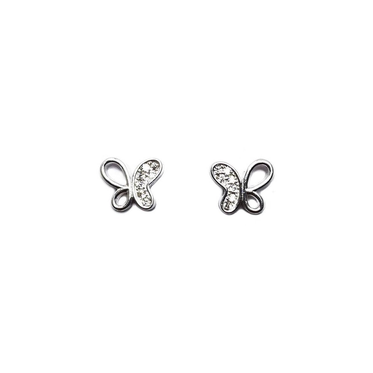 COGGIOLA - Aros Mariposa Circón Plata Fina 925