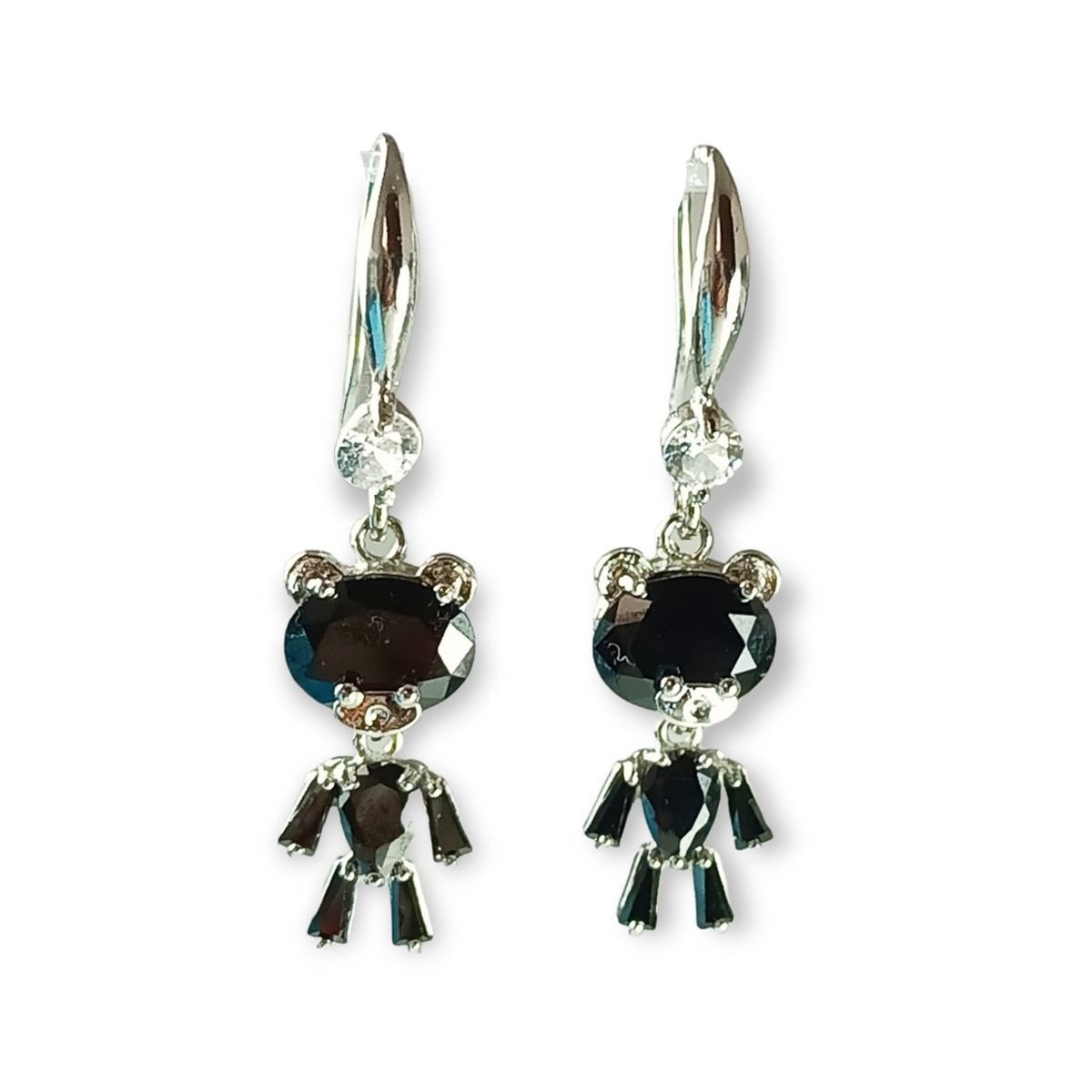 ELBAULDEJUMA - Pendientes aros aretes oso osito luz zirconia