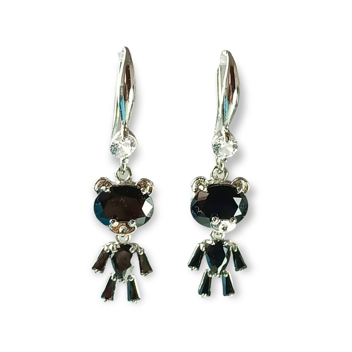 ELBAULDEJUMA - Pendientes aros aretes oso osito luz zirconia