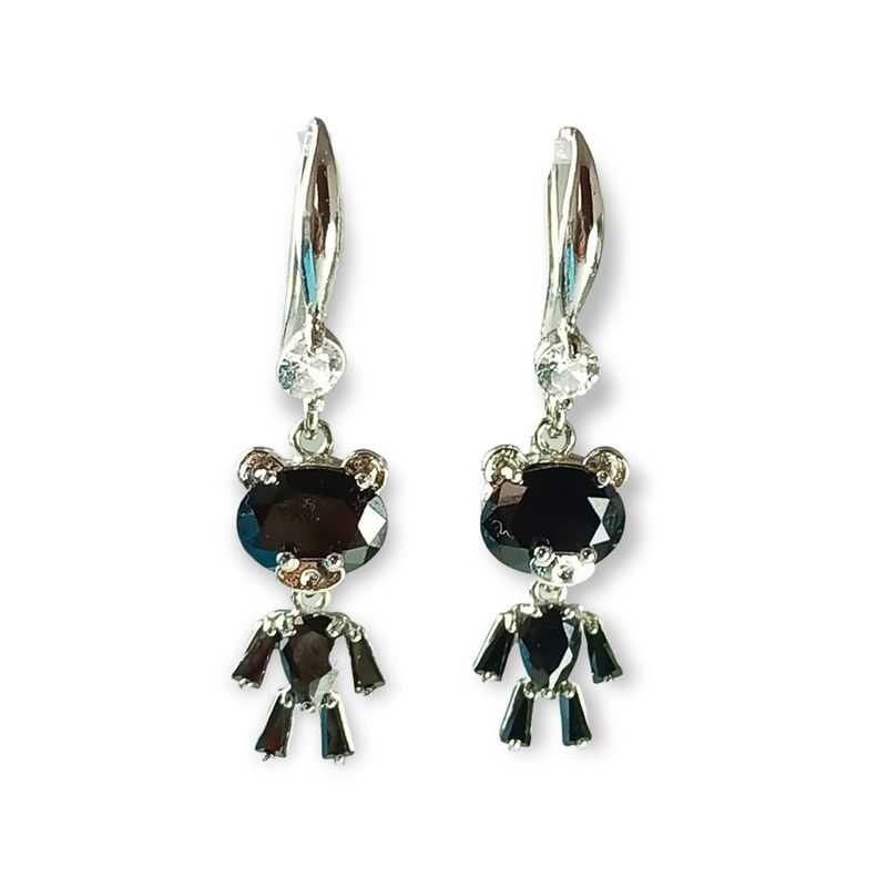 ELBAULDEJUMA - Pendientes aros aretes oso osito luz zirconia