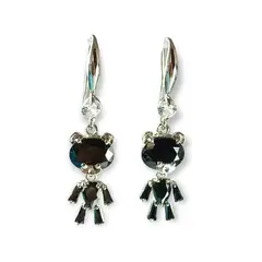 ELBAULDEJUMA - Pendientes aros aretes oso osito luz zirconia
