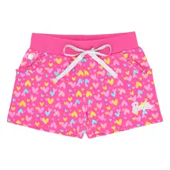 BARBIE - SHORT NIÑA GRIS MELANGEFULL PRINT