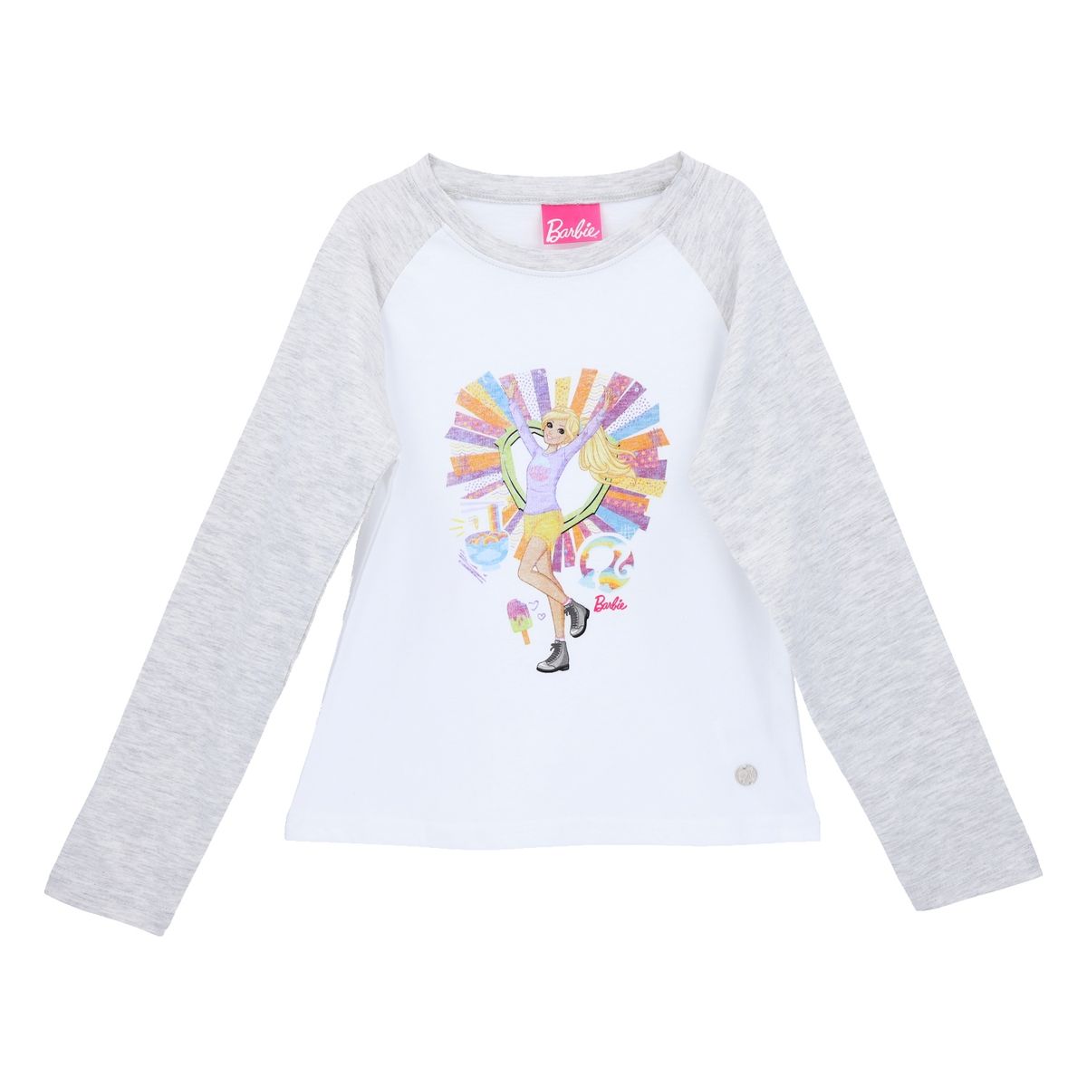 BARBIE - Polera Niña Barbie Bicolor