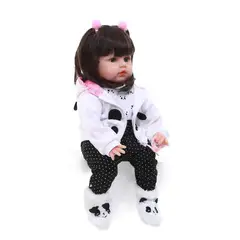 GENERICO - Muñeca Realista Silicona Panda 55 cm