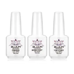 BLUUM - Pack Top Coat Base Coat y Primer 15ml