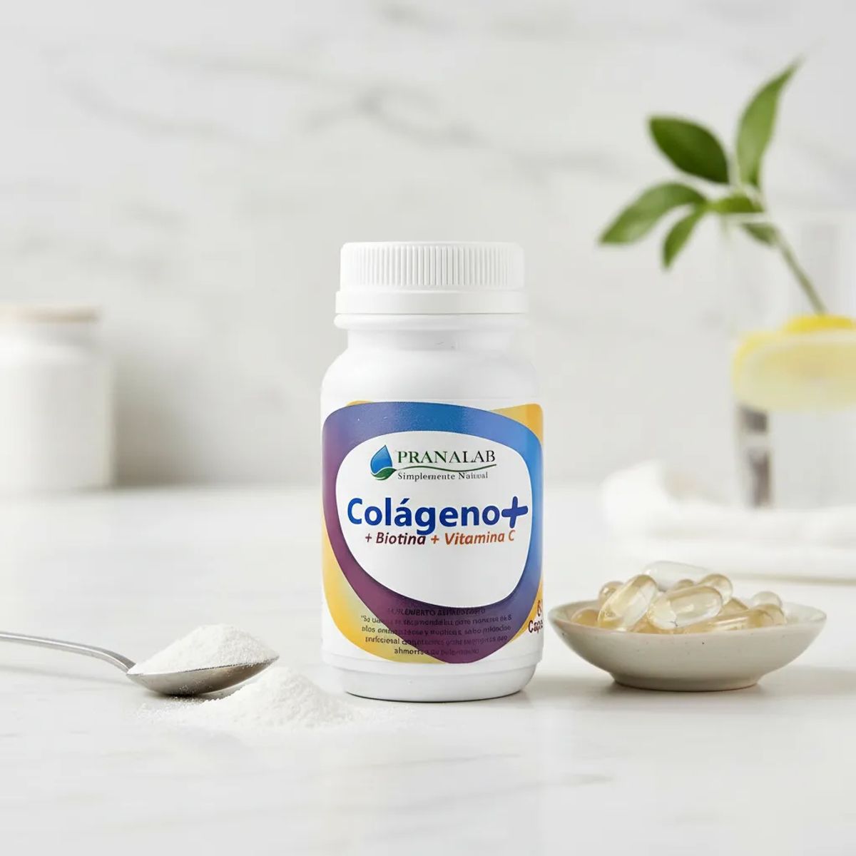 PRANALAB - COLÁGENO HIDROLIZADO PLUS + BIOTINA + VIT C 180 Cápsulas