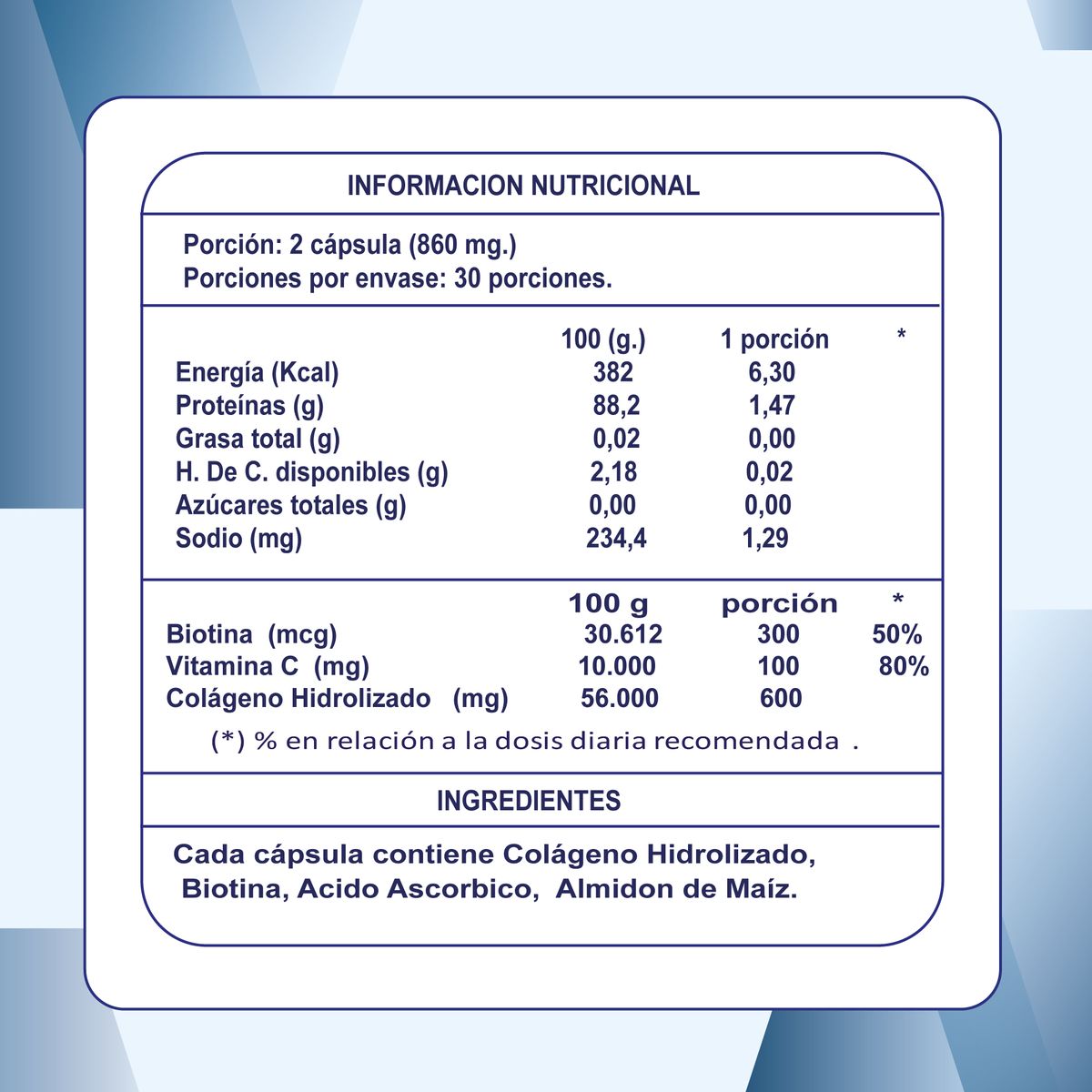 PRANALAB - COLÁGENO HIDROLIZADO PLUS + BIOTINA + VIT C 180 Cápsulas