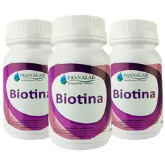 PRANALAB - Biotina 150mcg 180 Cápsulas Pack 3 frascos