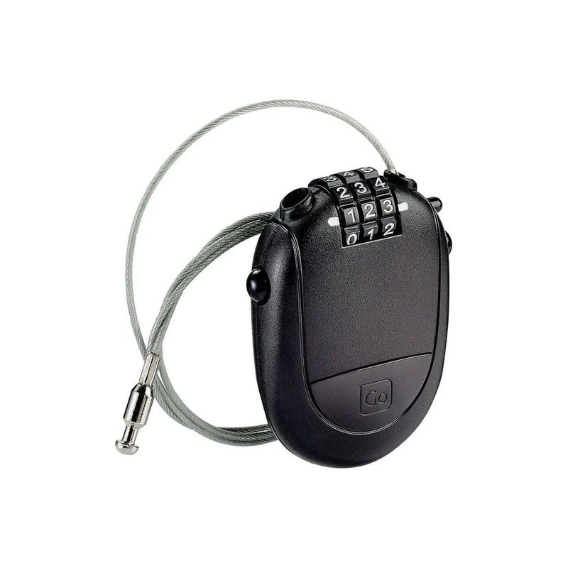 GO TRAVEL - CANDADO CON CABLE RETRÁCTIL