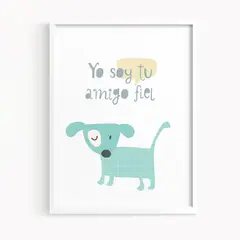 DECORACION PAJARITO - Cuadro decoración infantil Frase perro