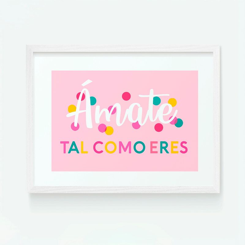 DECORACION PAJARITO - Cuadro Infantil Niña frase autoestima