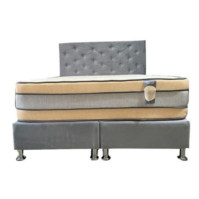 Imagen 2 del producto Cama Hvm Titan 2 Plazas Gris Felpa