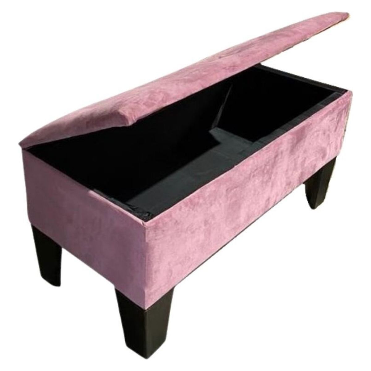 MUEBLES HVM - Banqueta Baul HVM Palo Rosa Felpa