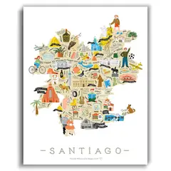MAPPIN - Mapa de santiago ilustrado