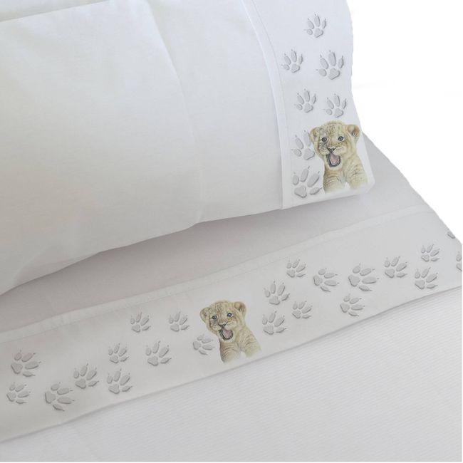 CASA ALVARINHO - Juego sábana cuna león valiente