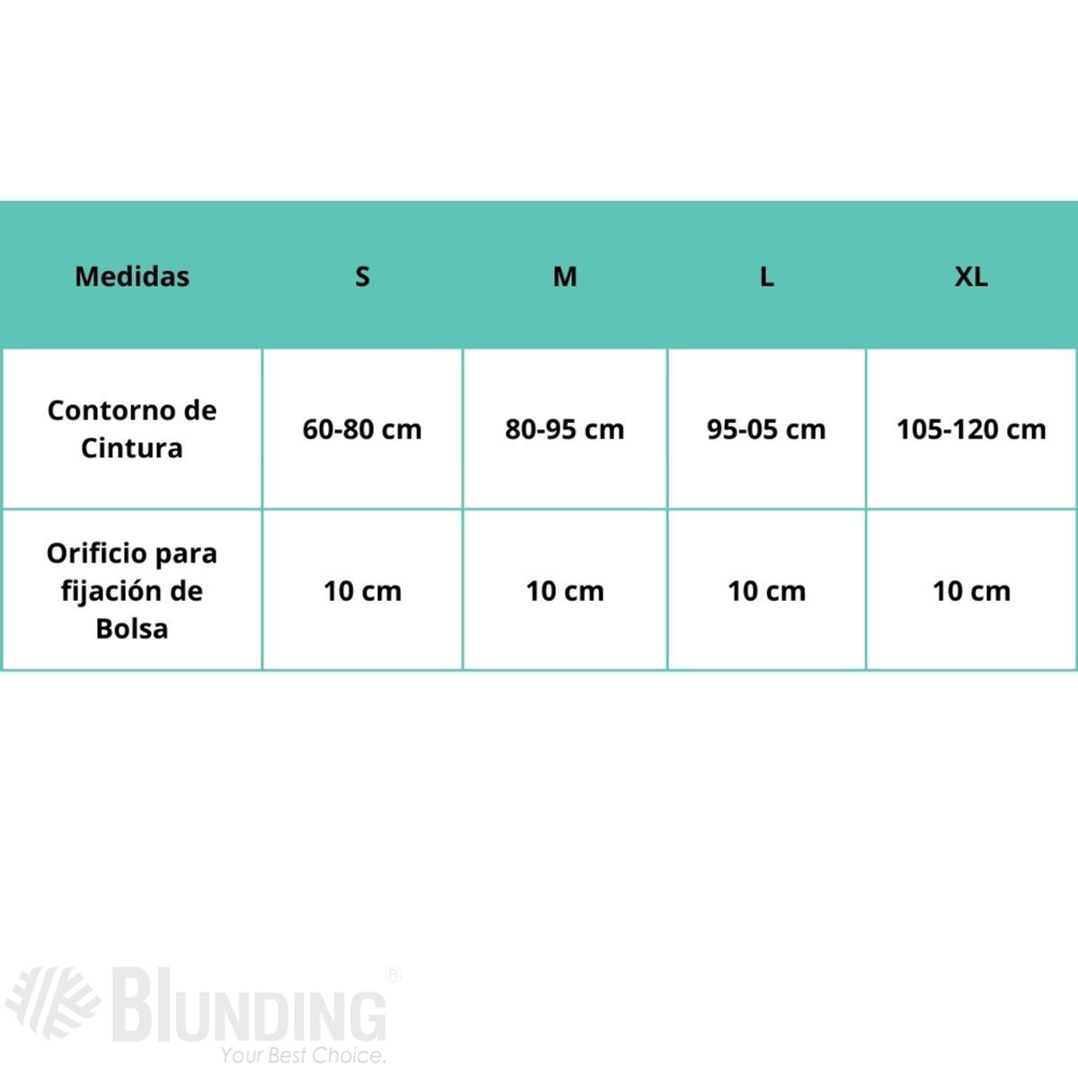 BLUNDING - Faja Para Colostomia 3 Bandas Talla XL-Blunding