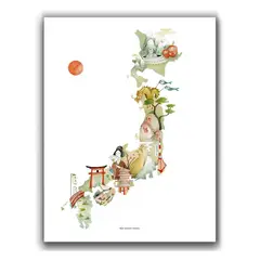 MAPPIN - Mapa de japón ilustrado