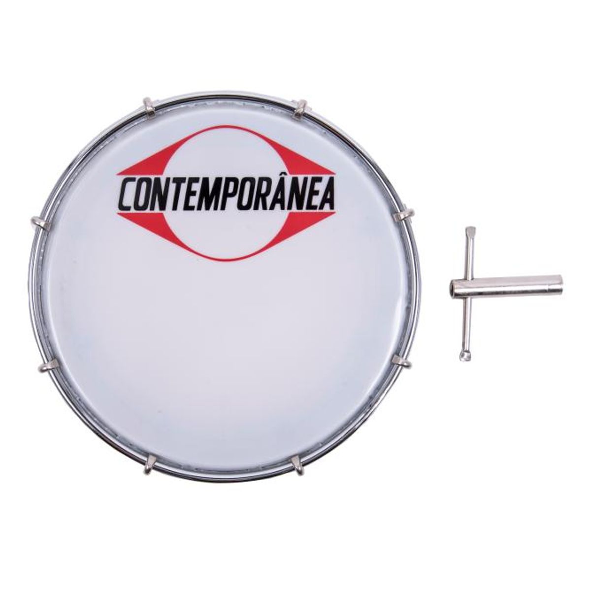CONTEMPORANEA - Tamborin Aluminio  6 Con 8 Afinadores.