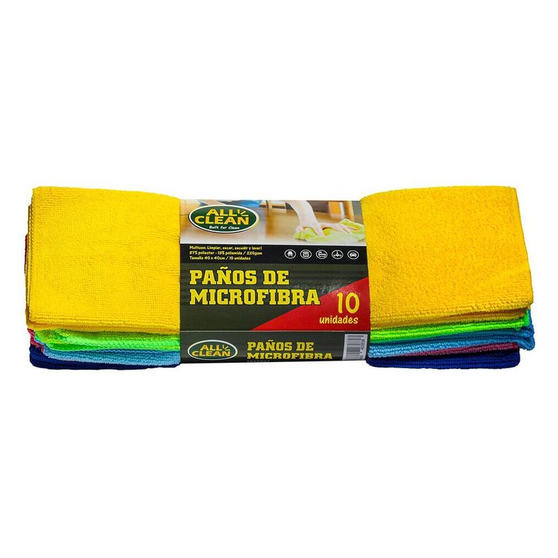 ALL CLEAN - PAÑOS MICROFIBRA PACK 10 UNIDADES