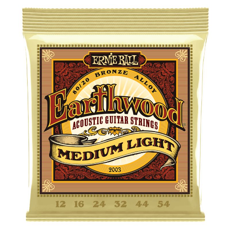 ERNIE BALL - Cuerdas para guitarra medium light 80/20