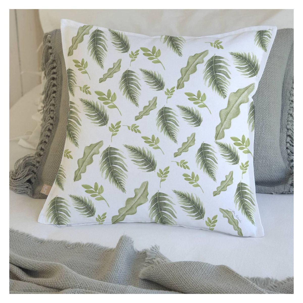 MARGARITA SCHEEL BY CASA ALVARINHO - Funda cojín primavera verde 45x45