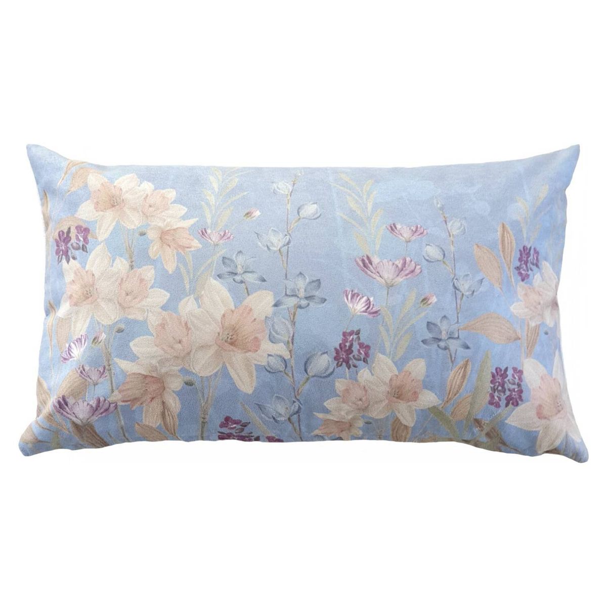 CASA ALVARINHO - Funda cojín gamuza jardín narcisos 50x30