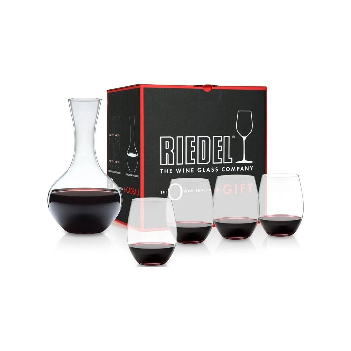 RIEDEL - O Set 4 Copas  Decantador