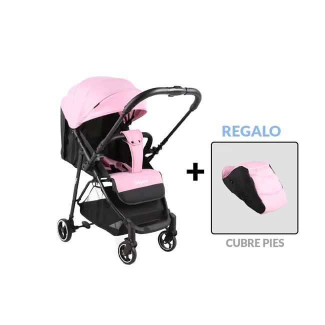 BABYMINE - Coche de Paseo Reversible High Rosa Babymine