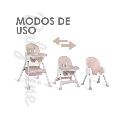 Imagen 2 del producto Silla de Comer Multifuncional Rosa - Babymine