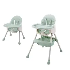 BABYMINE - Silla de Comer Multifuncional Verde -