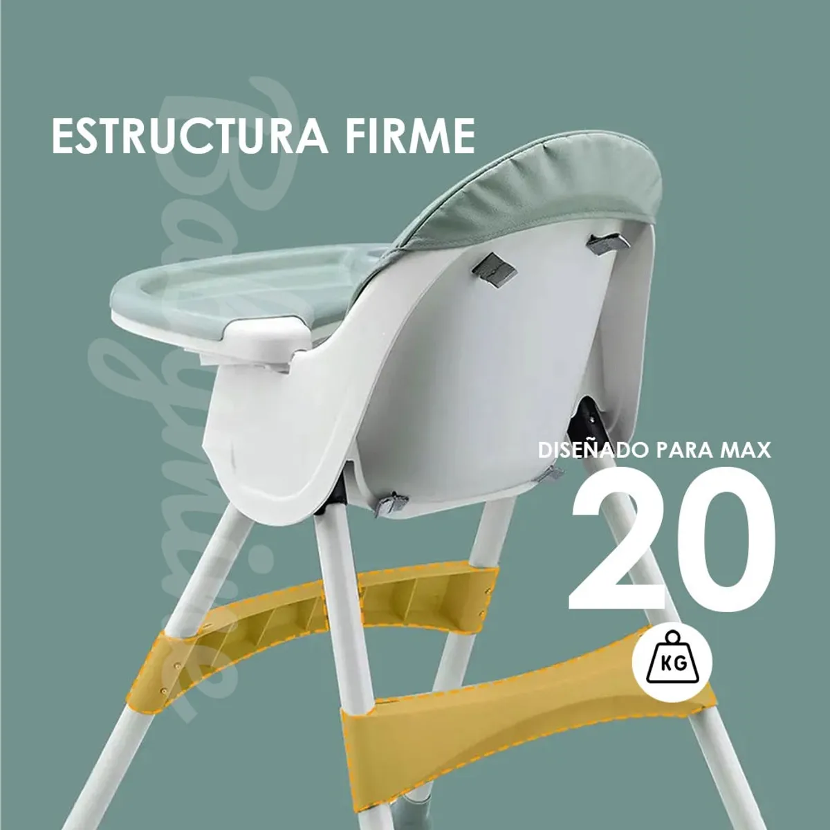 BABYMINE - Silla de Comer Multifuncional Verde - Babymine