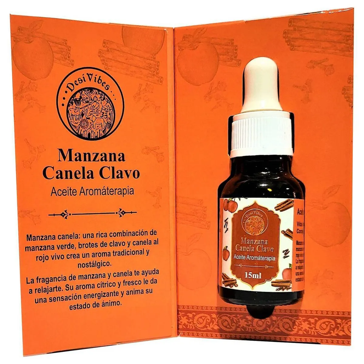 GENERICO - Aceite Aromaterapia Manzana Canela Clavo - Desi Vibes
